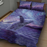 New Zealand Matariki Humpback Whale Quilt Bed Set Paikea Maori New Year Purple Galaxy LT14 - Polynesian Pride