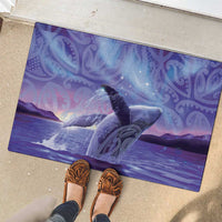New Zealand Matariki Humpback Whale Rubber Doormat Paikea Maori New Year Purple Galaxy LT14 - Polynesian Pride