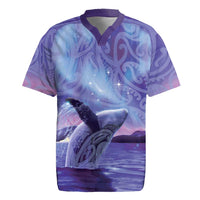 New Zealand Matariki Humpback Whale Rugby Jersey Paikea Maori New Year Purple Galaxy LT14 Purple - Polynesian Pride