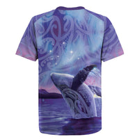 New Zealand Matariki Humpback Whale Rugby Jersey Paikea Maori New Year Purple Galaxy LT14 - Polynesian Pride