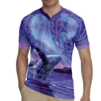 New Zealand Matariki Humpback Whale Rugby Jersey Paikea Maori New Year Purple Galaxy LT14 - Polynesian Pride