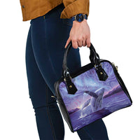 New Zealand Matariki Humpback Whale Shoulder Handbag Paikea Maori New Year Purple Galaxy LT14 - Polynesian Pride