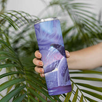 New Zealand Matariki Humpback Whale Skinny Tumbler Paikea Maori New Year Purple Galaxy LT14 - Polynesian Pride