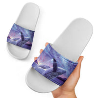 New Zealand Matariki Humpback Whale Slide Sandals Paikea Maori New Year Purple Galaxy LT14 - Polynesian Pride