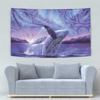 New Zealand Matariki Humpback Whale Tapestry Paikea Maori New Year Purple Galaxy LT14 - Polynesian Pride