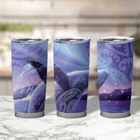 New Zealand Matariki Humpback Whale Tumbler Cup Paikea Maori New Year Purple Galaxy LT14 - Polynesian Pride