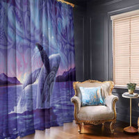 New Zealand Matariki Humpback Whale Window Curtain Paikea Maori New Year Purple Galaxy LT14 - Polynesian Pride