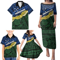 Halo Olaketa Solomon Islands Tapa Pattern Family Matching Puletasi and Hawaiian Shirt LT14 - Polynesian Pride
