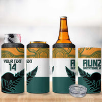 AUNZ Rugby Custom 4 in 1 Can Cooler Tumbler Australia Kangaroo New Zealand Silver Fern LT14 - Polynesian Pride