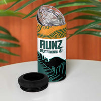 AUNZ Rugby Custom 4 in 1 Can Cooler Tumbler Australia Kangaroo New Zealand Silver Fern LT14 - Polynesian Pride