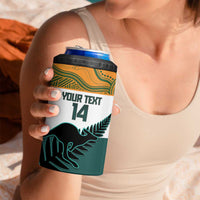 AUNZ Rugby Custom 4 in 1 Can Cooler Tumbler Australia Kangaroo New Zealand Silver Fern LT14 - Polynesian Pride