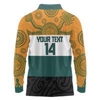 AUNZ Rugby Custom Long Sleeve Polo Shirt Australia Kangaroo New Zealand Silver Fern LT14 - Polynesian Pride