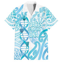 Personalised New Zealand Darts Family Matching Puletasi and Hawaiian Shirt Aotearoa Maori Its In My DNA White LT14 Dad's Shirt - Short Sleeve White - Polynesian Pride