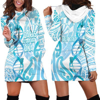Personalised New Zealand Darts Hoodie Dress Aotearoa Maori Its In My DNA White LT14 - Polynesian Pride