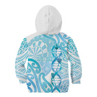 Personalised New Zealand Darts Kid Hoodie Aotearoa Maori Its In My DNA White LT14 - Polynesian Pride