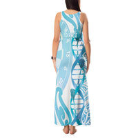 Personalised New Zealand Darts Tank Maxi Dress Aotearoa Maori Its In My DNA White LT14 - Polynesian Pride