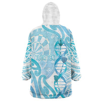 Personalised New Zealand Darts Wearable Blanket Hoodie Aotearoa Maori Its In My DNA White LT14 - Polynesian Pride