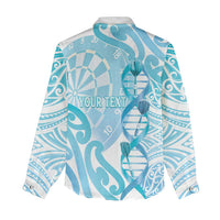 Personalised New Zealand Darts Women Casual Shirt Aotearoa Maori Its In My DNA White - Polynesian Pride