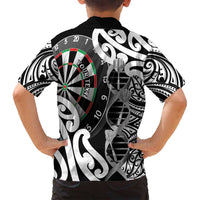 Personalised New Zealand Darts Family Matching Tank Maxi Dress and Hawaiian Shirt Aotearoa Maori Its In My DNA Black LT14 - Polynesian Pride