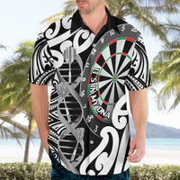 Personalised New Zealand Darts Hawaiian Shirt Aotearoa Maori Its In My DNA Black LT14 - Polynesian Pride