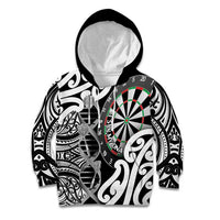 Personalised New Zealand Darts Kid Hoodie Aotearoa Maori Its In My DNA Black LT14 Hoodie Black - Polynesian Pride