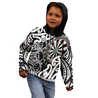 Personalised New Zealand Darts Kid Hoodie Aotearoa Maori Its In My DNA Black LT14 - Polynesian Pride