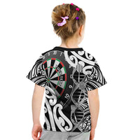 Personalised New Zealand Darts Kid T Shirt Aotearoa Maori Its In My DNA Black LT14 - Polynesian Pride