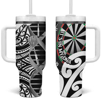 New Zealand Darts Tumbler With Handle Aotearoa Maori Its In My DNA Black - Polynesian Pride
