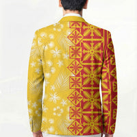 Kahili Quilt Hawaii Blazer Tropical Flower Seamless Half Style