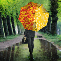 Kahili Quilt Hawaii Umbrella Tropical Flower Seamless Half Style