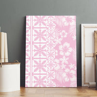 Pastel Pink Kahili Quilt Hawaii Canvas Wall Art Tropical Flower Seamless Half Style LT14 - Polynesian Pride