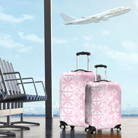 Pastel Pink Kahili Quilt Hawaii Luggage Cover Tropical Flower Seamless Half Style