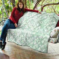 Pastel Green Kahili Quilt Hawaii Quilt Tropical Flower Seamless Half Style