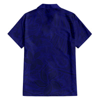 Blue Polynesia Family Matching Off The Shoulder Long Sleeve Dress and Hawaiian Shirt Polynesian Pattern Mix Plumeria LT14 - Polynesian Pride