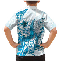 Blue Hawaii Humpback Whale Family Matching Mermaid Dress and Hawaiian Shirt Polynesian Tribal Ocean Vibes LT14 - Polynesian Pride