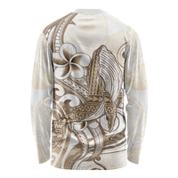 Brown Hawaii Humpback Whale Long Sleeve Shirt Polynesian Tribal Ocean Vibes