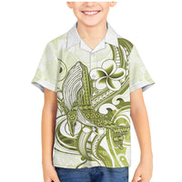 Lime Green Hawaii Family Matching Mermaid Dress and Hawaiian Shirt Humpback Whale Tattoo Polynesian Tribal Ocean Vibes LT14 Son's Shirt Lime Green - Polynesian Pride