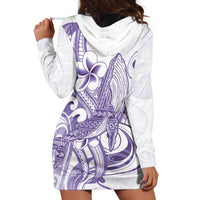 Purple Hawaii Hoodie Dress Humpback Whale Tattoo Polynesian Tribal Ocean Vibes LT14 - Polynesian Pride