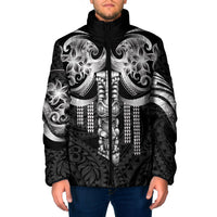 Tiki Drum Hawaii Padded Jacket Hawaiian Kakau Tattoo Style LT14 Men Black - Polynesian Pride