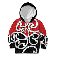 New Zealand Kid Hoodie Maori Koru Tino Rangatiratanga Color LT14 Hoodie Red - Polynesian Pride