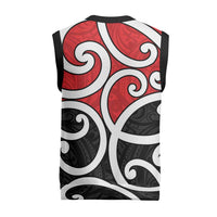 New Zealand Christmas Knitted V-Neck Vest Maori Koru Tino Rangatiratanga Color LT14 - Polynesian Pride