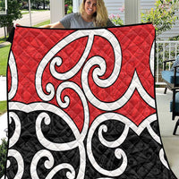 New Zealand Quilt Maori Koru Tino Rangatiratanga Color LT14 Red - Polynesian Pride