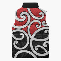 New Zealand Sleeveless Puffer Jacket Maori Koru Tino Rangatiratanga Color LT14 - Polynesian Pride
