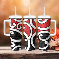 New Zealand Tumbler With Handle Maori Koru Tino Rangatiratanga Color LT14 - Polynesian Pride