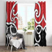 New Zealand Window Curtain Maori Koru Tino Rangatiratanga Color LT14 - Polynesian Pride