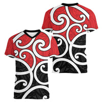 New Zealand Women V-Neck T-Shirt Maori Koru Tino Rangatiratanga Color LT14 - Polynesian Pride