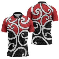 New Zealand Zipper Polo Shirt Maori Koru Tino Rangatiratanga Color LT14 - Polynesian Pride