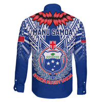 Samoa Rugby Family Matching Long Sleeve Bodycon Dress and Hawaiian Shirt 2023 Go Manu Samoa With Ula Fala Style LT14 - Polynesian Pride
