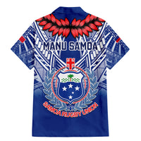 Samoa Rugby Family Matching Mermaid Dress and Hawaiian Shirt 2023 Go Manu Samoa With Ula Fala Style LT14 - Polynesian Pride