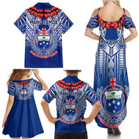 Samoa Rugby Family Matching Summer Maxi Dress and Hawaiian Shirt 2023 Go Manu Samoa With Ula Fala Style LT14 - Polynesian Pride